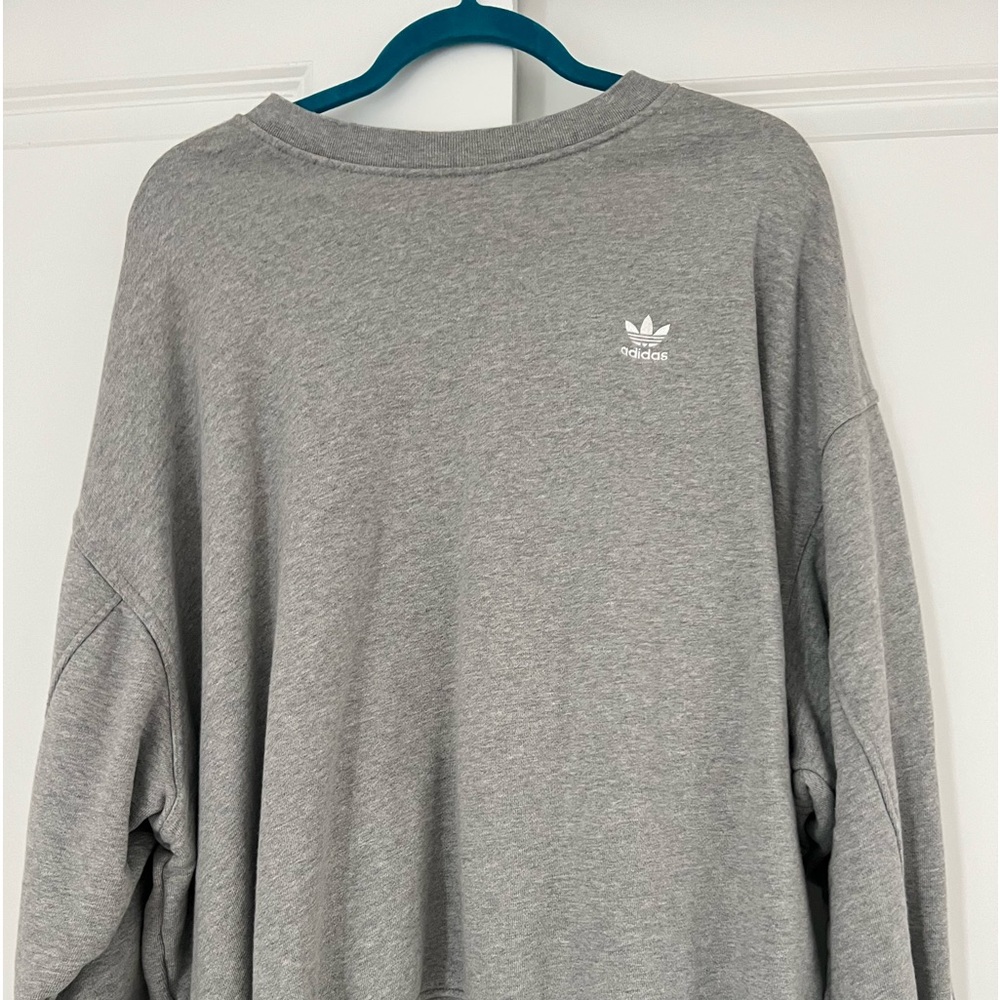 grey adidas crewneck